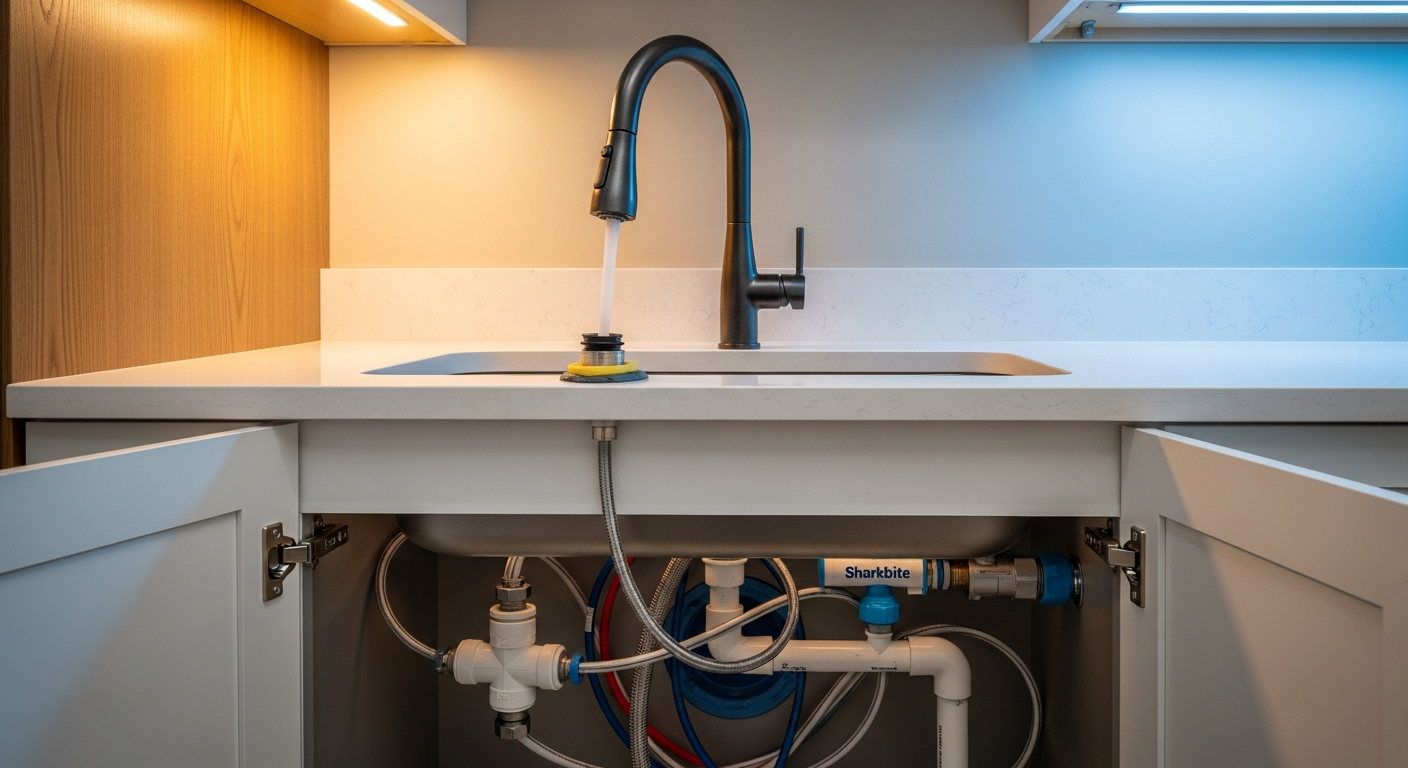 Georgina faucet installation & repair portfolio sample — finished by licensed RenoHouse crew