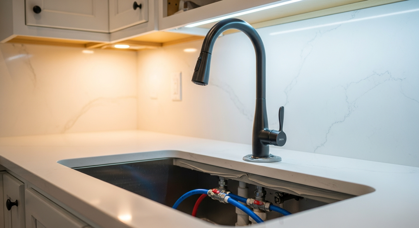 Scugog faucet installation & repair portfolio sample — finished by licensed RenoHouse crew