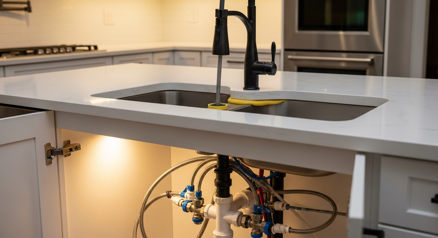 Professional faucet installation & repair project completed by RenoHouse in Vaughan — quality workmanship guaranteed