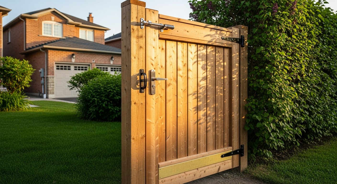 Recently completed fence gate installation & repair renovation in a Newmarket home