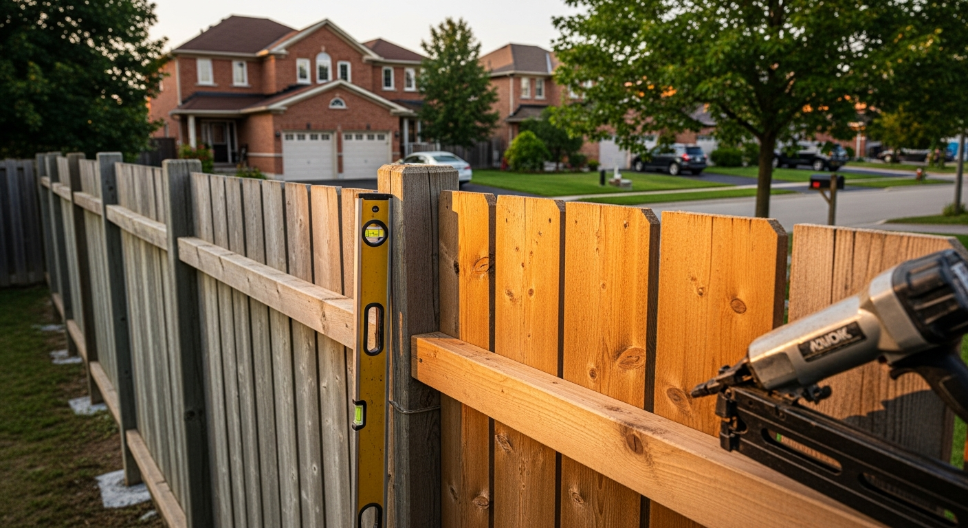 Recent Brampton-area fence repair & installation project — professional finish detail