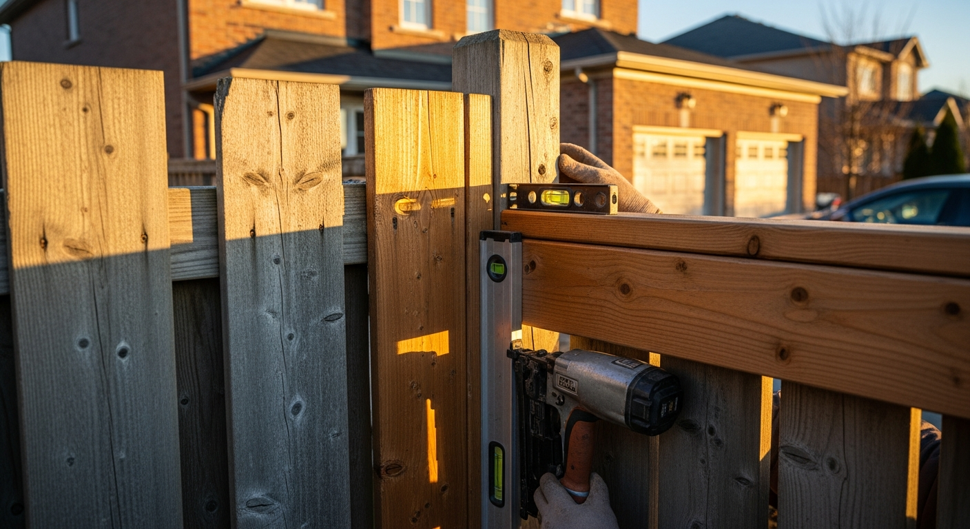 Recent Clarington-area fence repair & installation project — professional finish detail