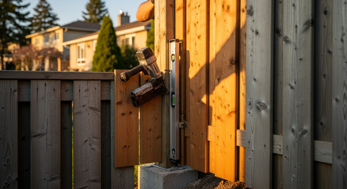 Fence Repair & Installation portfolio close-up from a Georgina renovation by RenoHouse