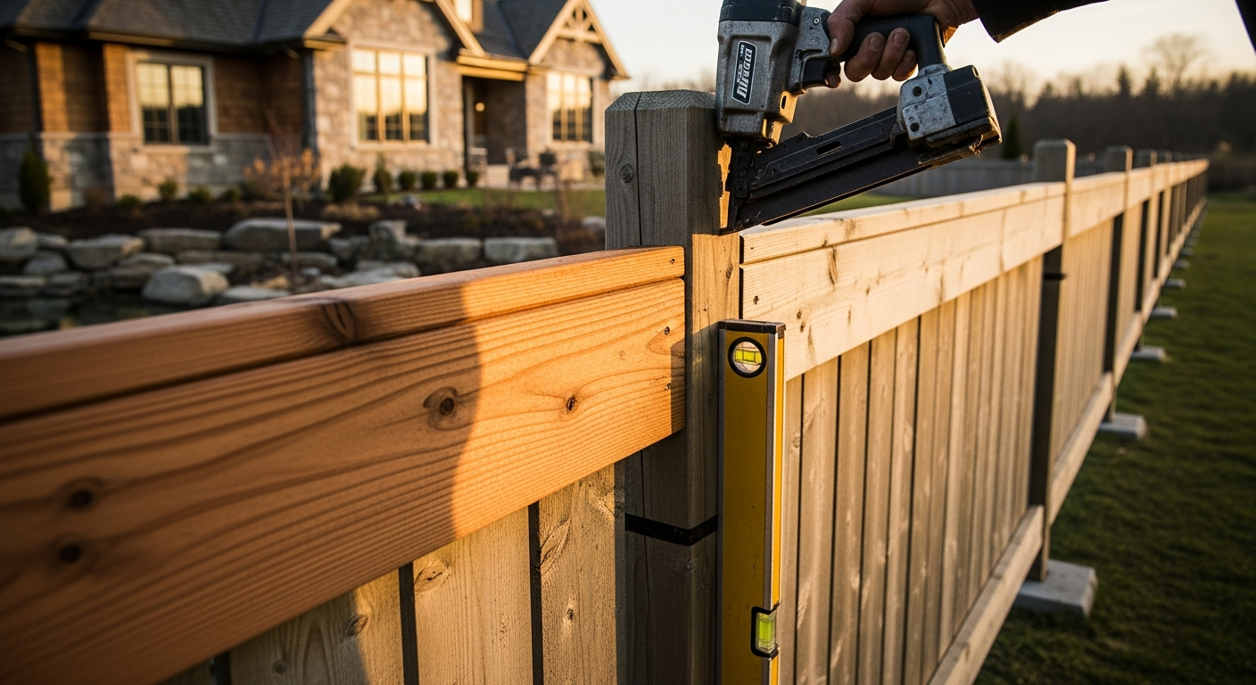 On-site fence repair & installation install detail at a King City property