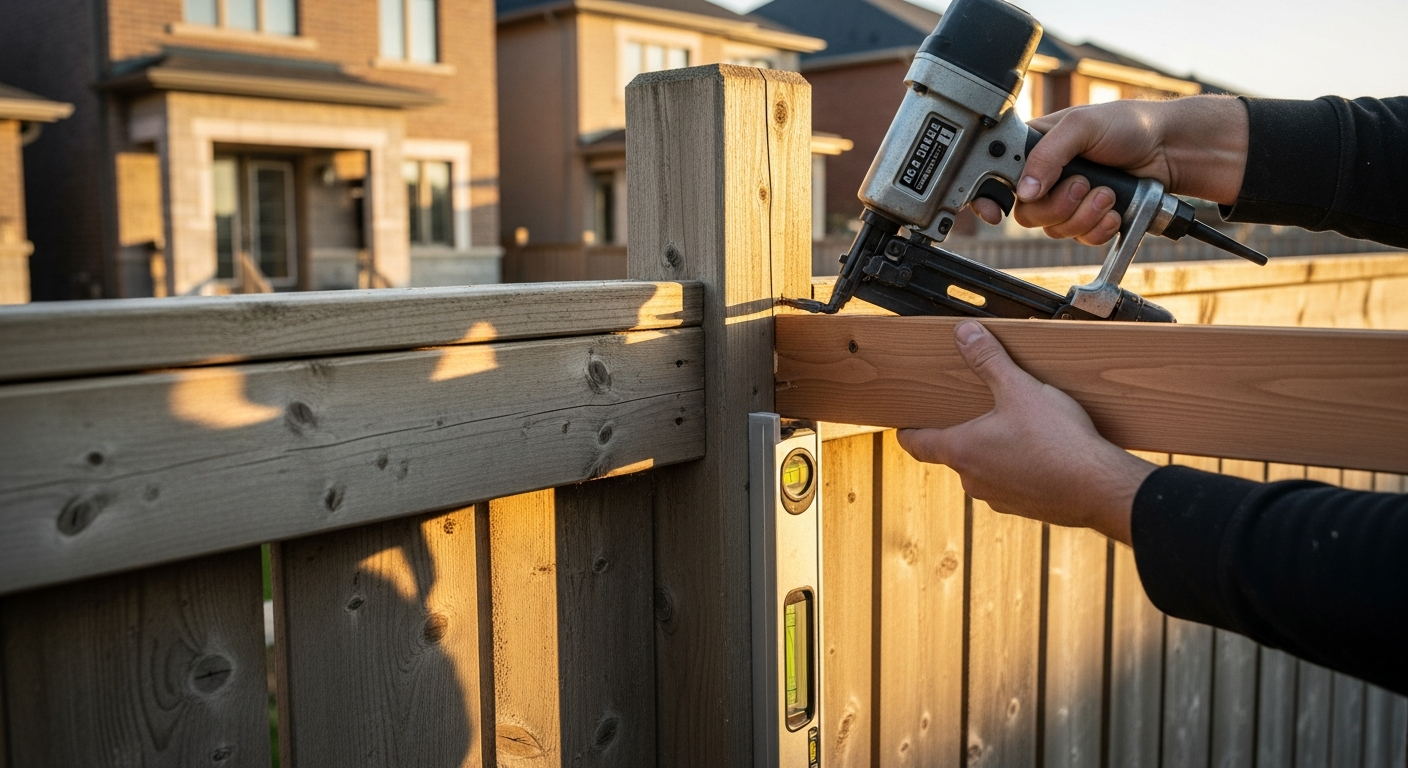 Recent Stouffville-area fence repair & installation project — professional finish detail