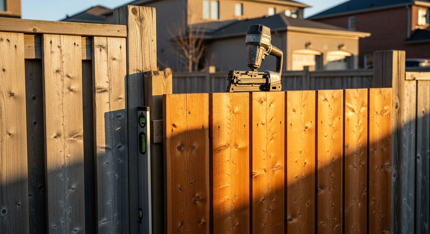 Recent Whitby-area fence repair & installation project — professional finish detail