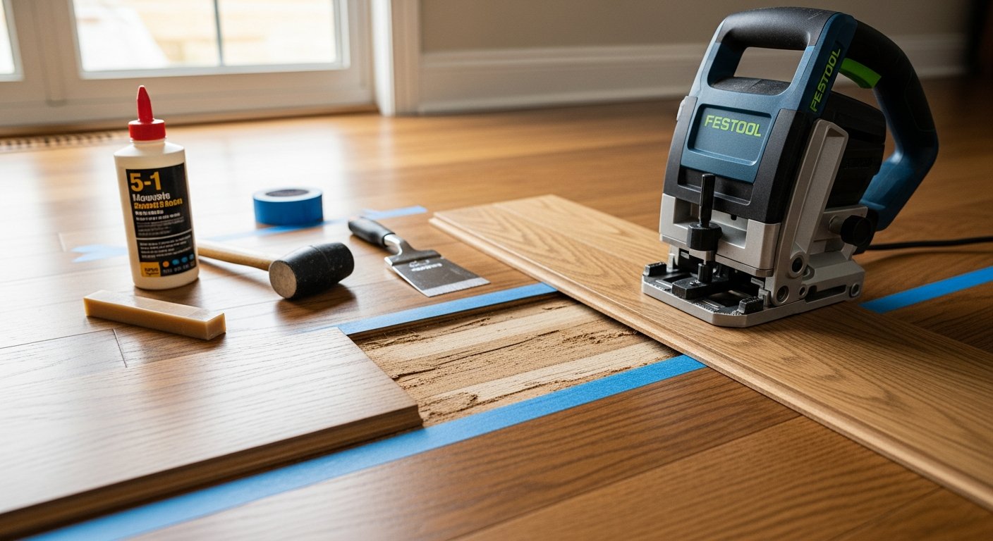 Floor Repair Services portfolio close-up from a Brampton renovation by RenoHouse