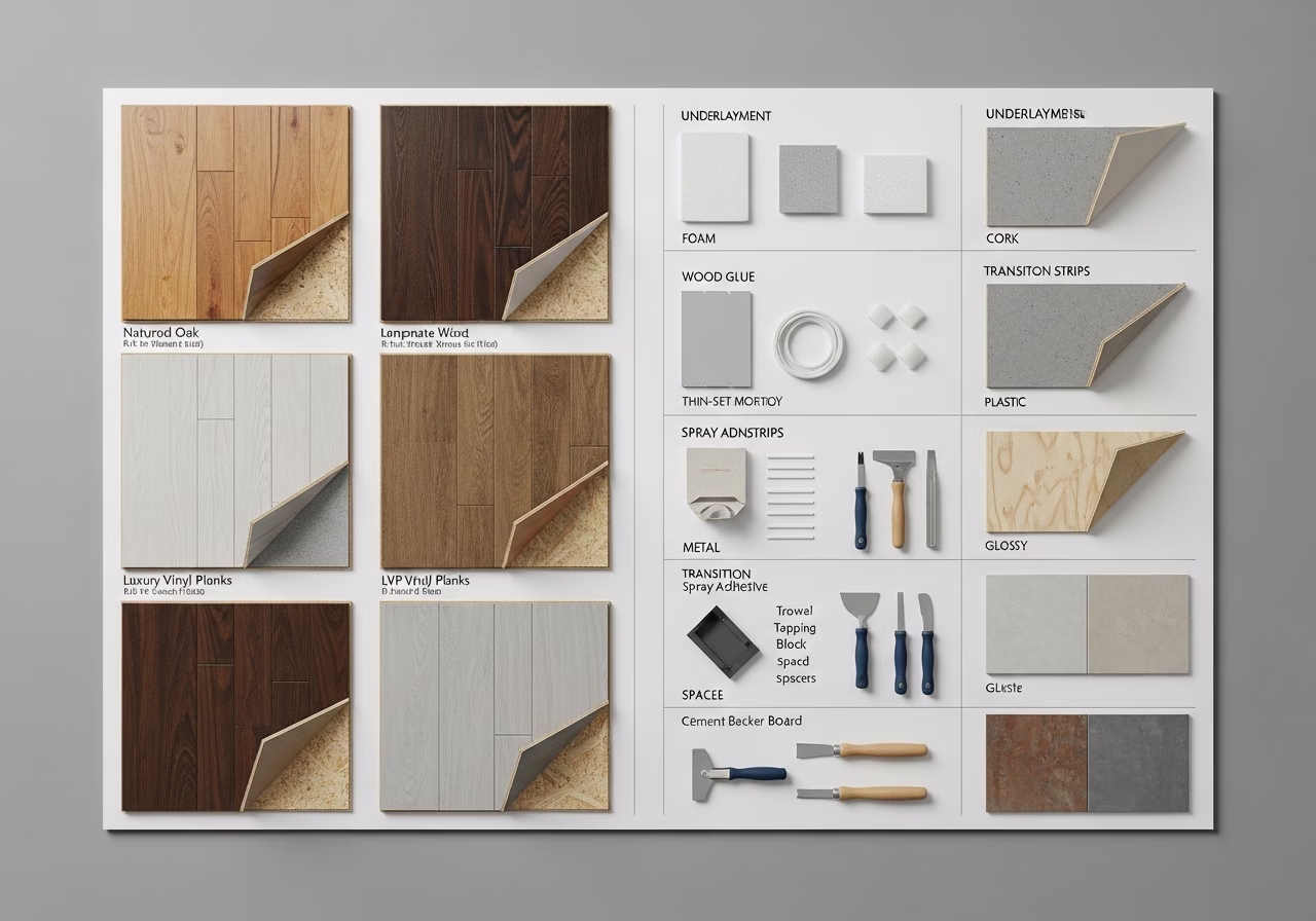 Brand and material comparison for flooring installation in Markham