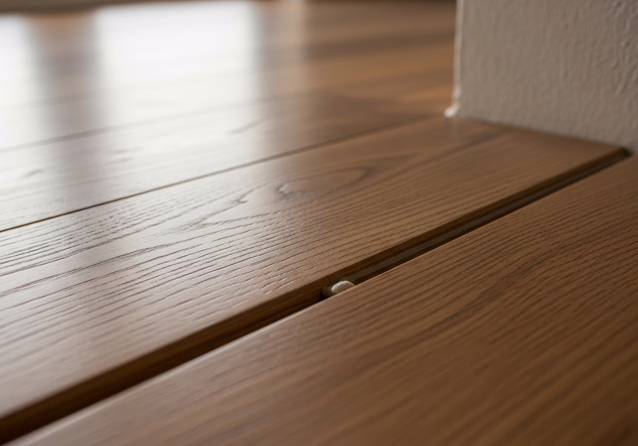 Finished detail close-up for flooring installation in Markham