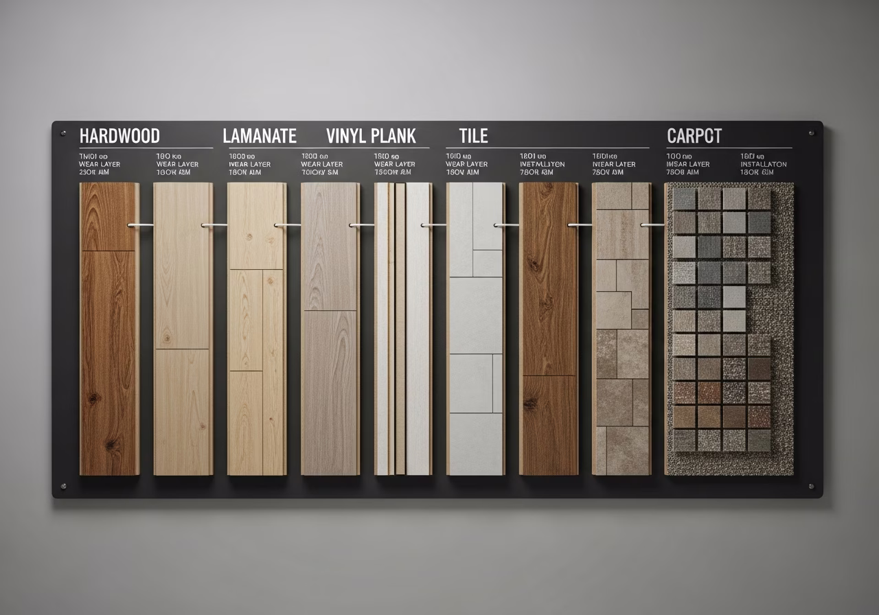Brand and material comparison for flooring installation in Mississauga