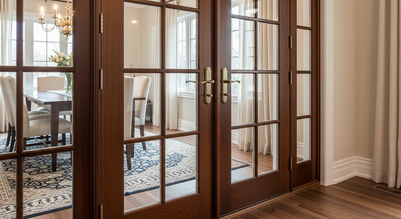 Final result of a french door installation project at a Etobicoke residence