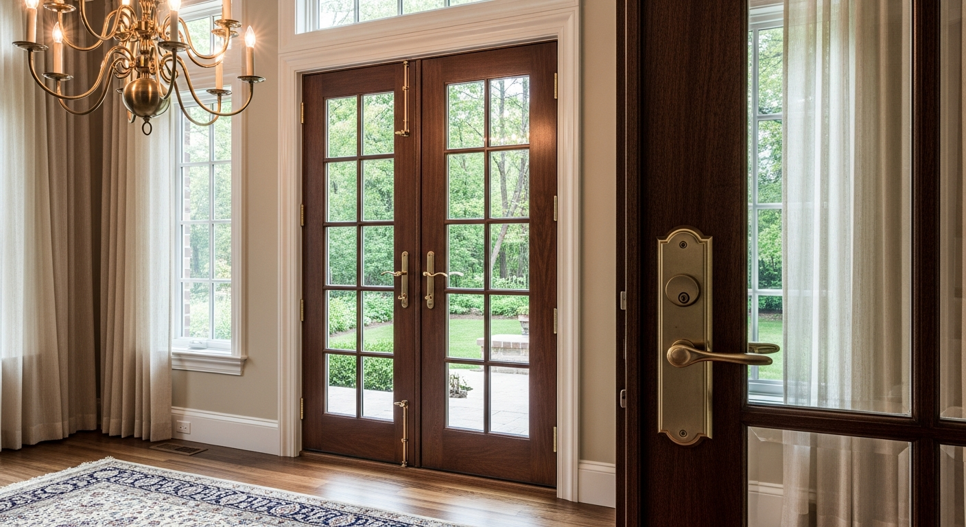 Recently completed french door installation renovation in a Georgetown home