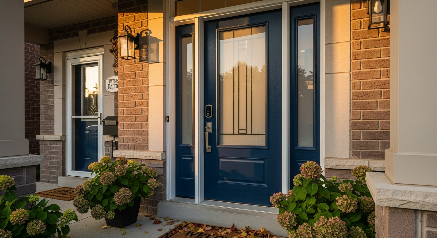 Aurora front door replacement portfolio sample — finished by licensed RenoHouse crew