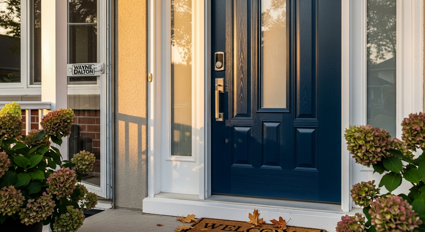 Professional front door replacement project completed by RenoHouse in East Gwillimbury — quality workmanship guaranteed
