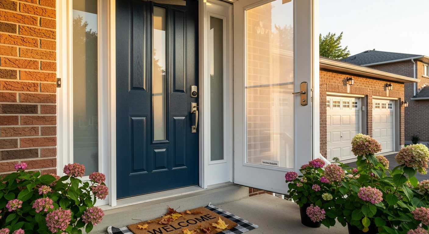 Recent Newmarket-area front door replacement project — professional finish detail