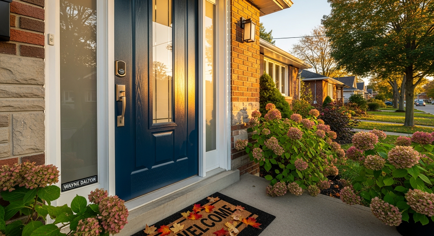 Final result of a front door replacement project at a North York residence