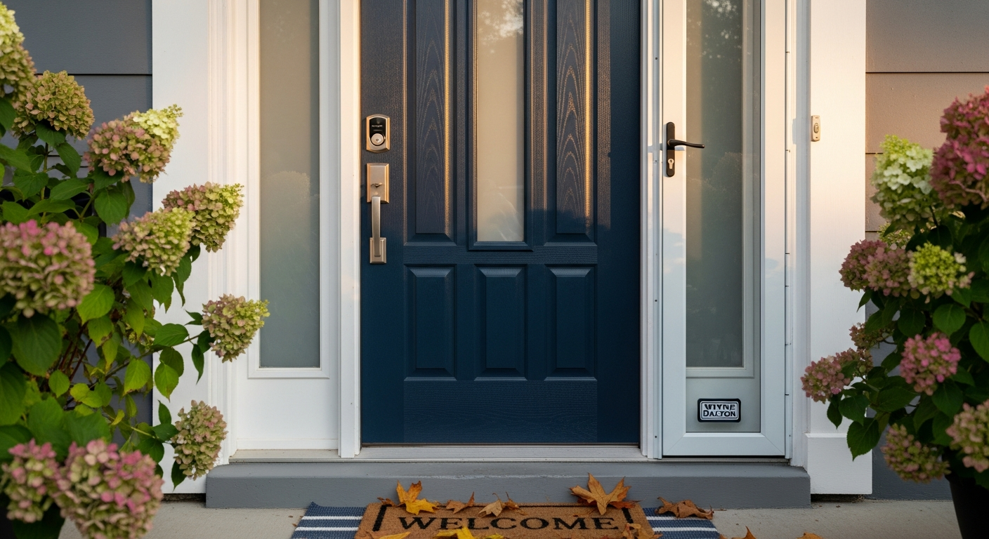 Professional front door replacement project completed by RenoHouse in Uxbridge — quality workmanship guaranteed