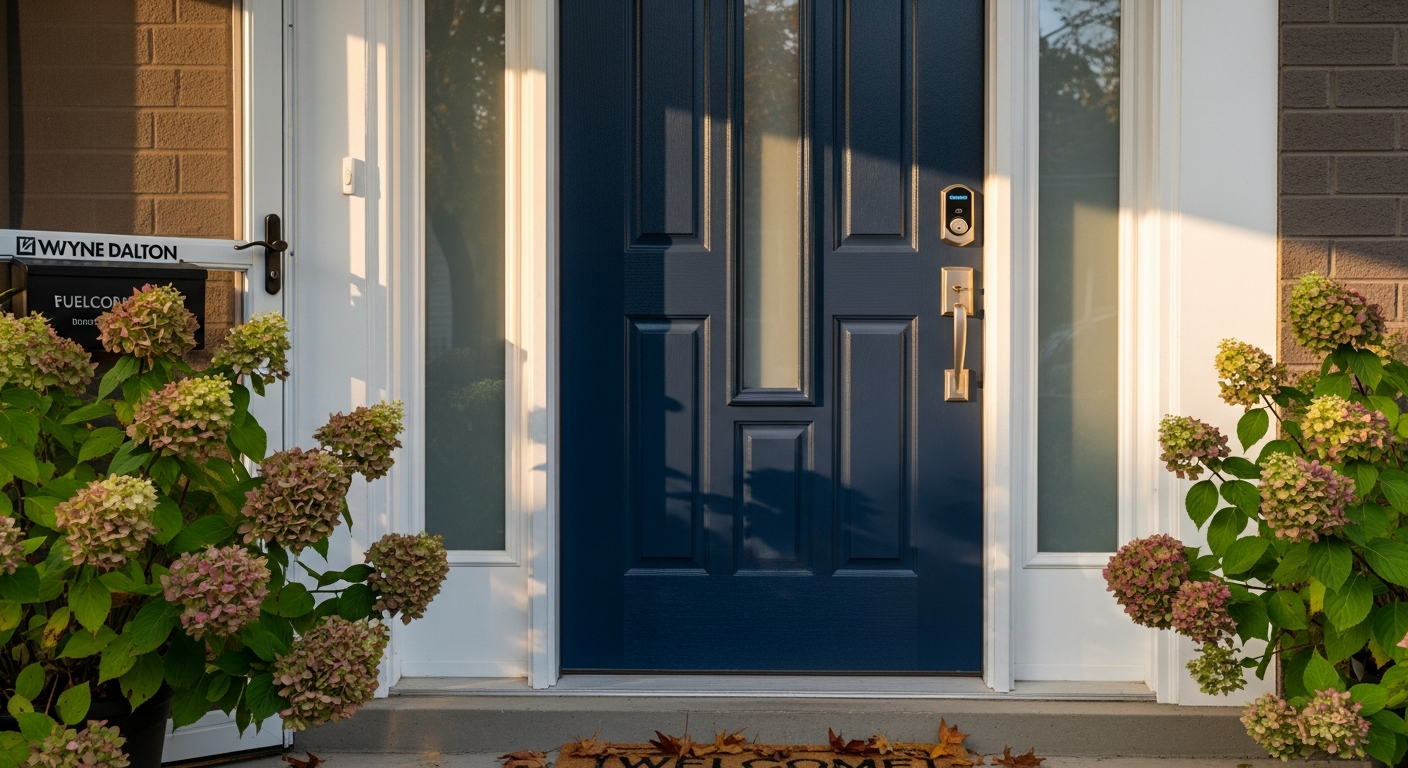 Final result of a front door replacement project at a Vaughan residence