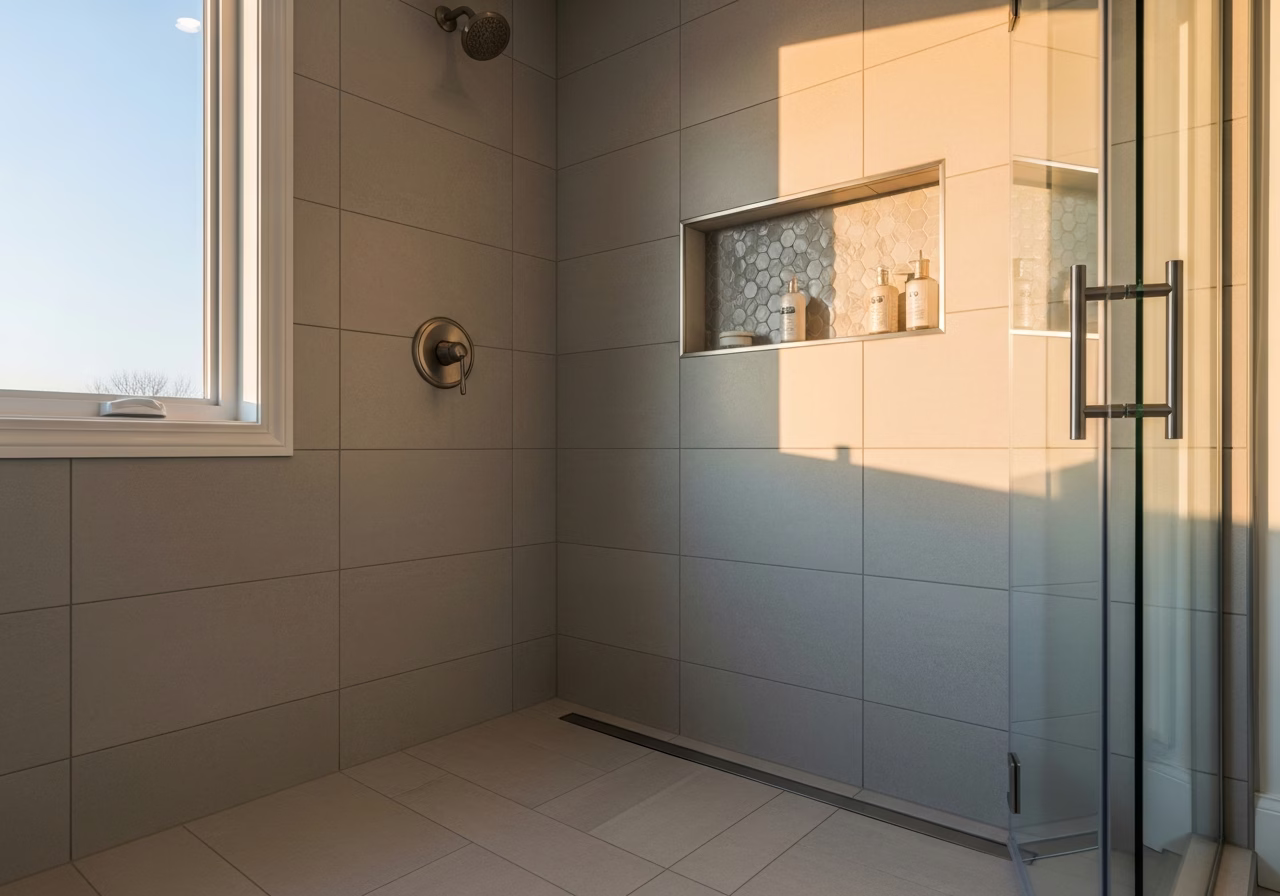 Completed Schluter Shower System Installation in Toronto/GTA home