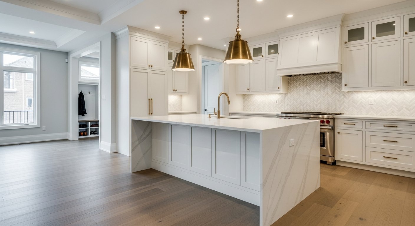 Detail view of a full home renovation job finished in Richmond Hill — expert craftsmanship