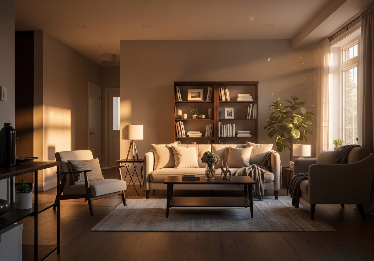 Finished furniture assembly result in a Toronto/GTA home, photographed in natural light