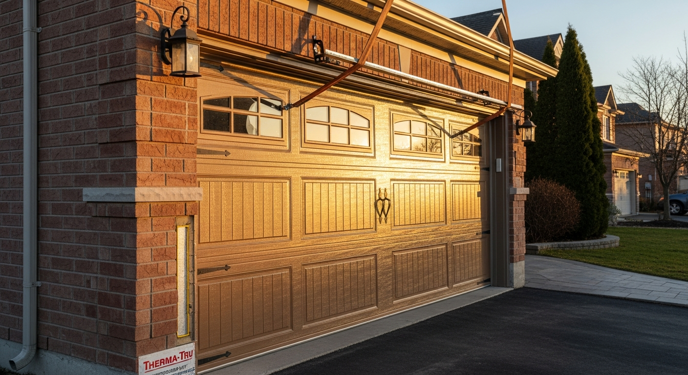 Recently completed garage door installation renovation in a Newmarket home