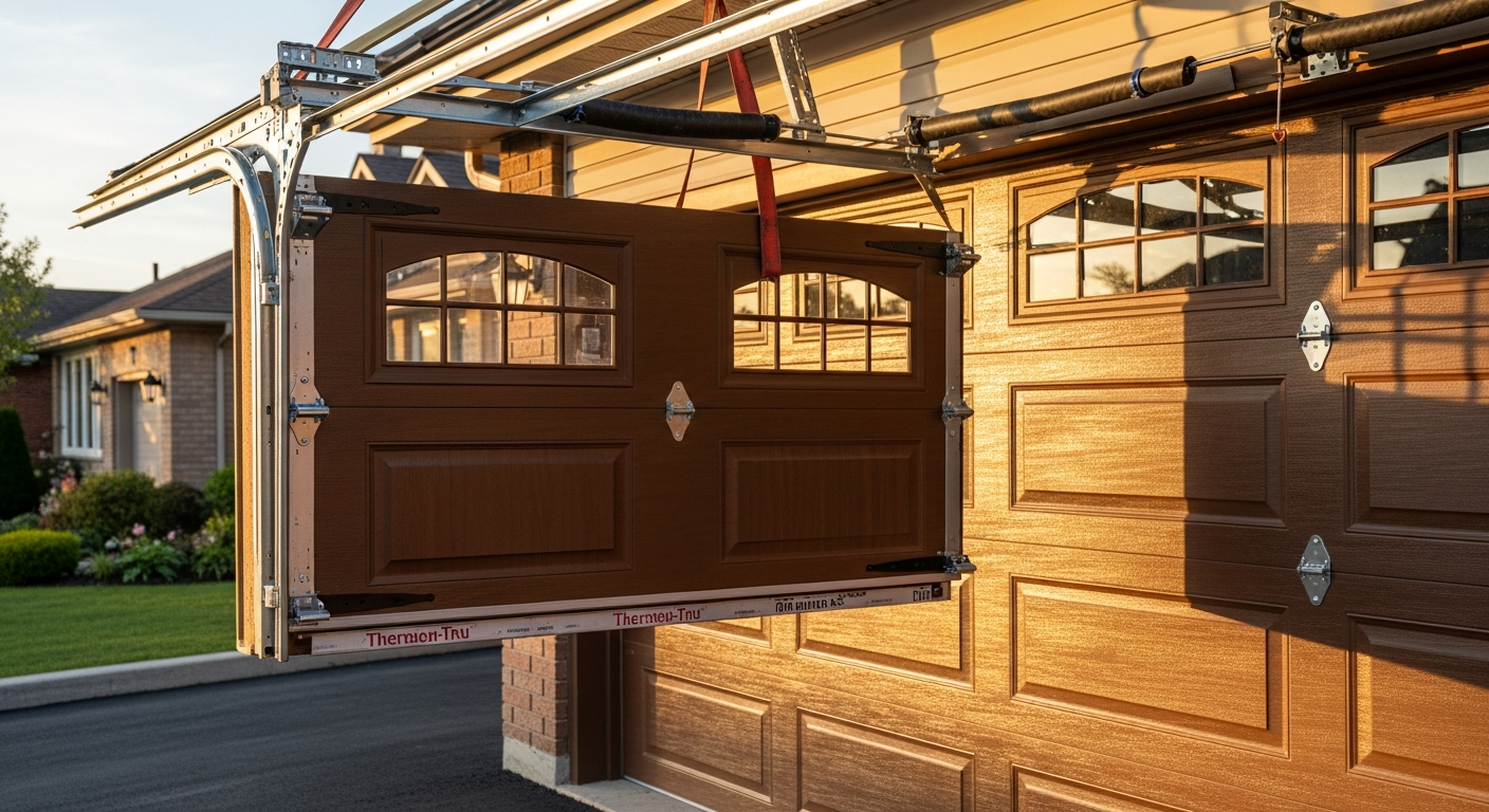 Final result of a garage door installation project at a Pickering residence