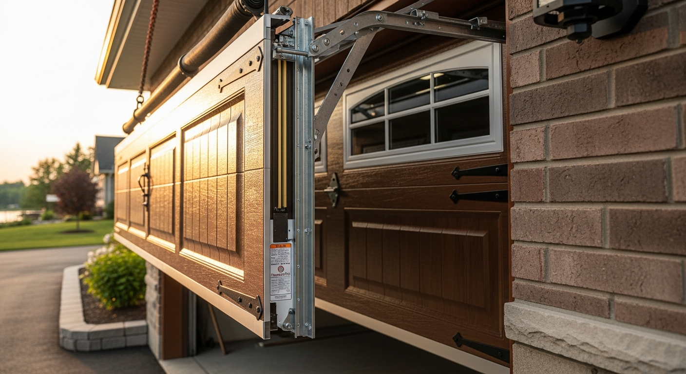 Recent Scugog-area garage door installation project — professional finish detail