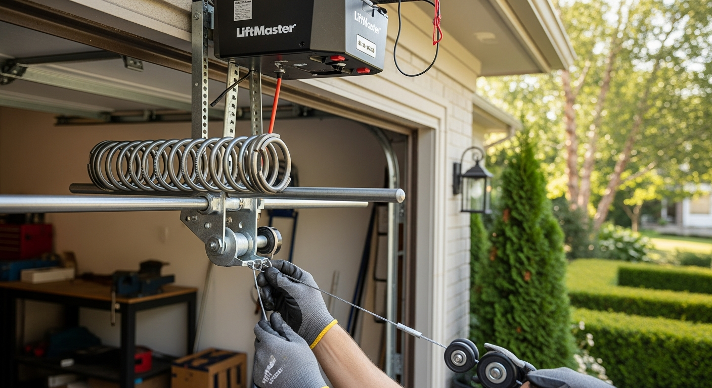 Professional garage door repair project completed by RenoHouse in Markham โ quality workmanship guaranteed