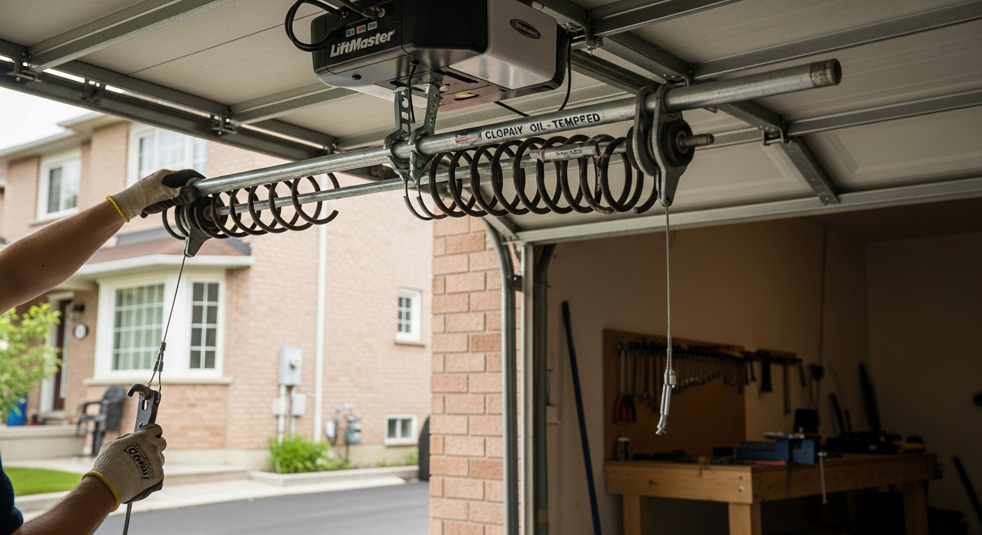 Garage Door Repair portfolio close-up from a Newmarket renovation by RenoHouse