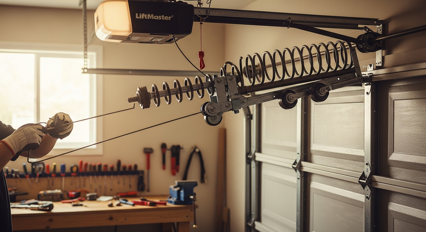 Recently completed garage door repair renovation in a Toronto home