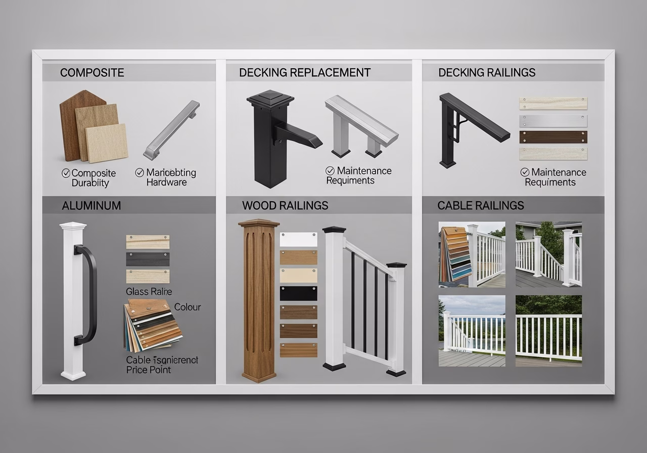 Deck Railing Replacement brand and material comparison