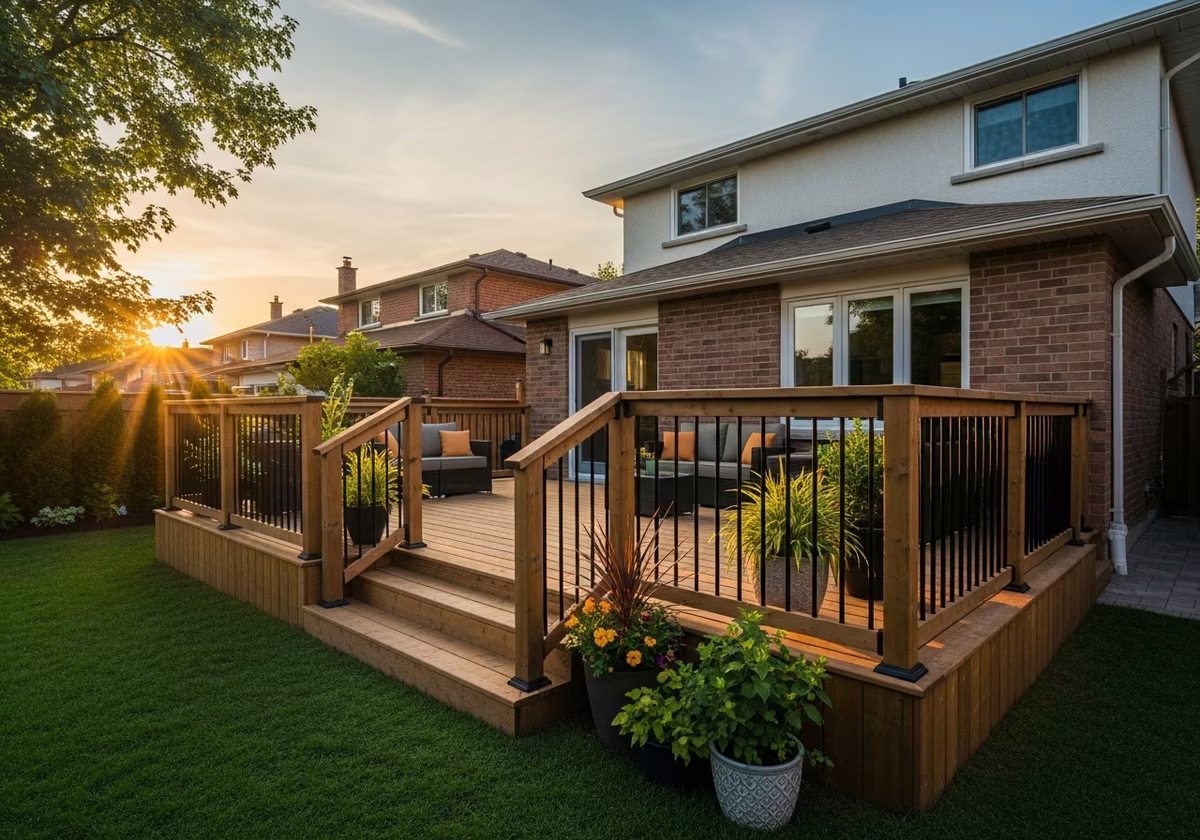 Completed Deck Railing Replacement in Toronto/GTA home