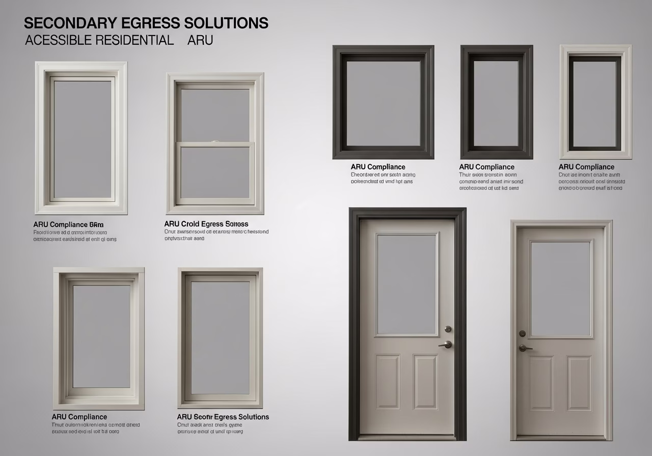 Second Egress for ARU Compliance brand and material comparison