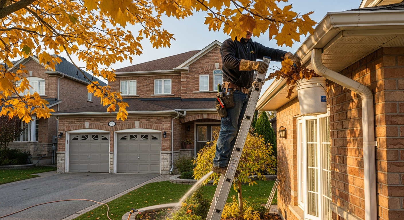 Brampton gutter cleaning portfolio sample — finished by licensed RenoHouse crew