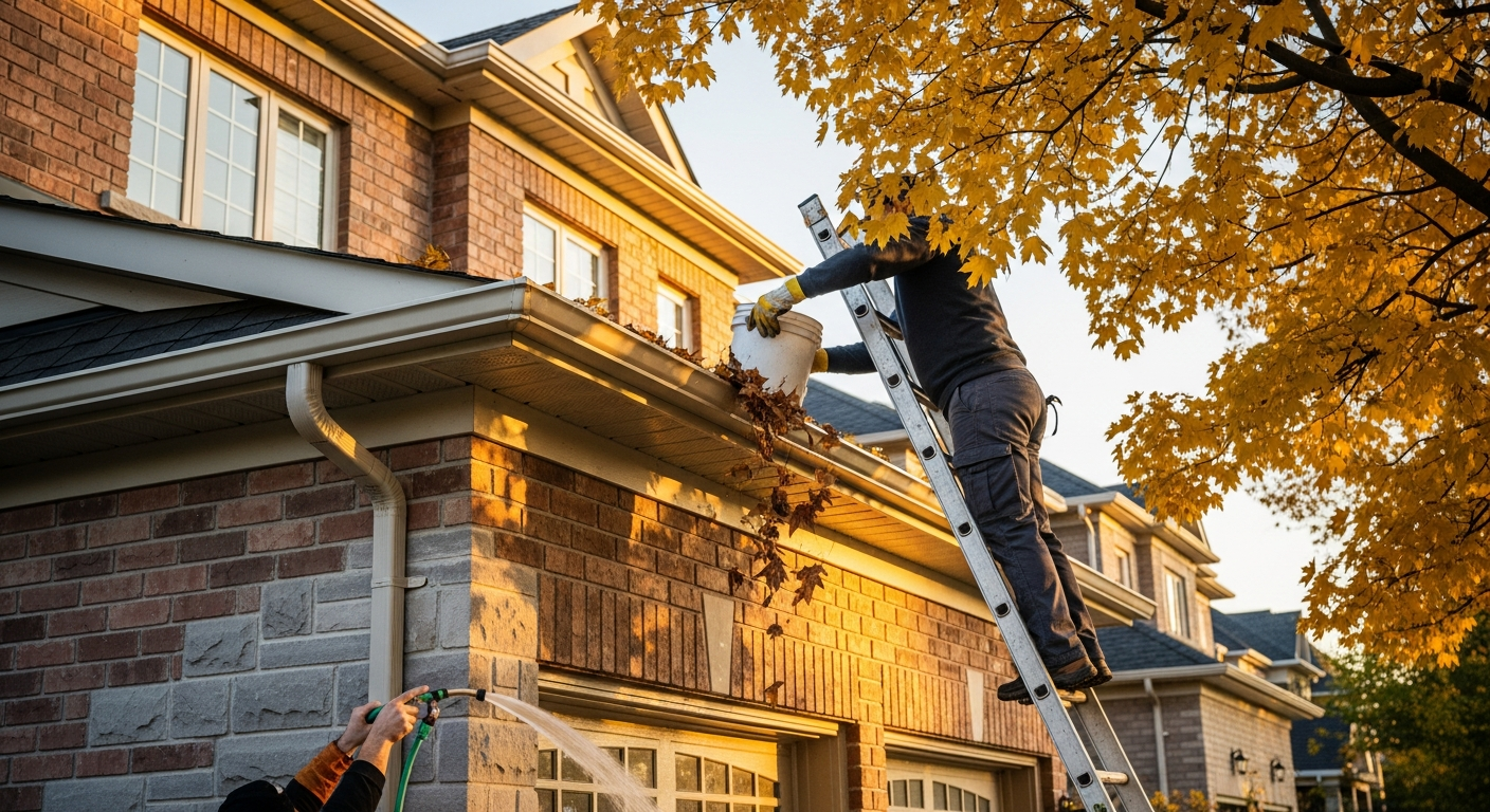 Milton gutter cleaning portfolio sample — finished by licensed RenoHouse crew