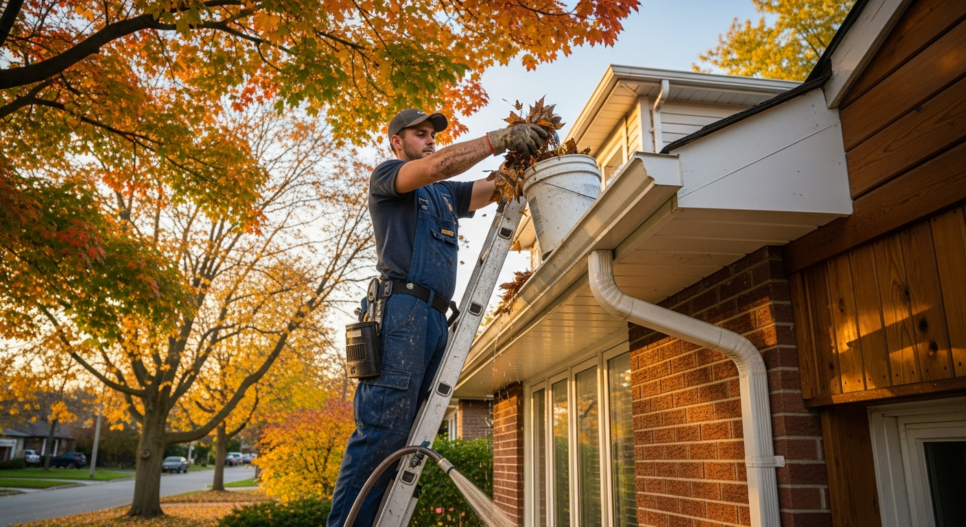 Gutter Cleaning project in Oshawa — RenoHouse quality standard completed work