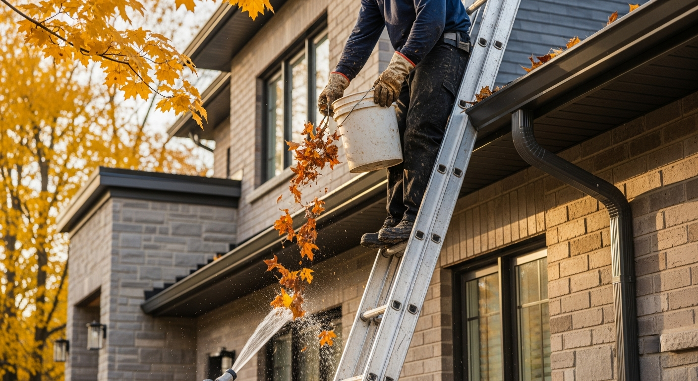 Gutter Cleaning project in Stouffville — RenoHouse quality standard completed work