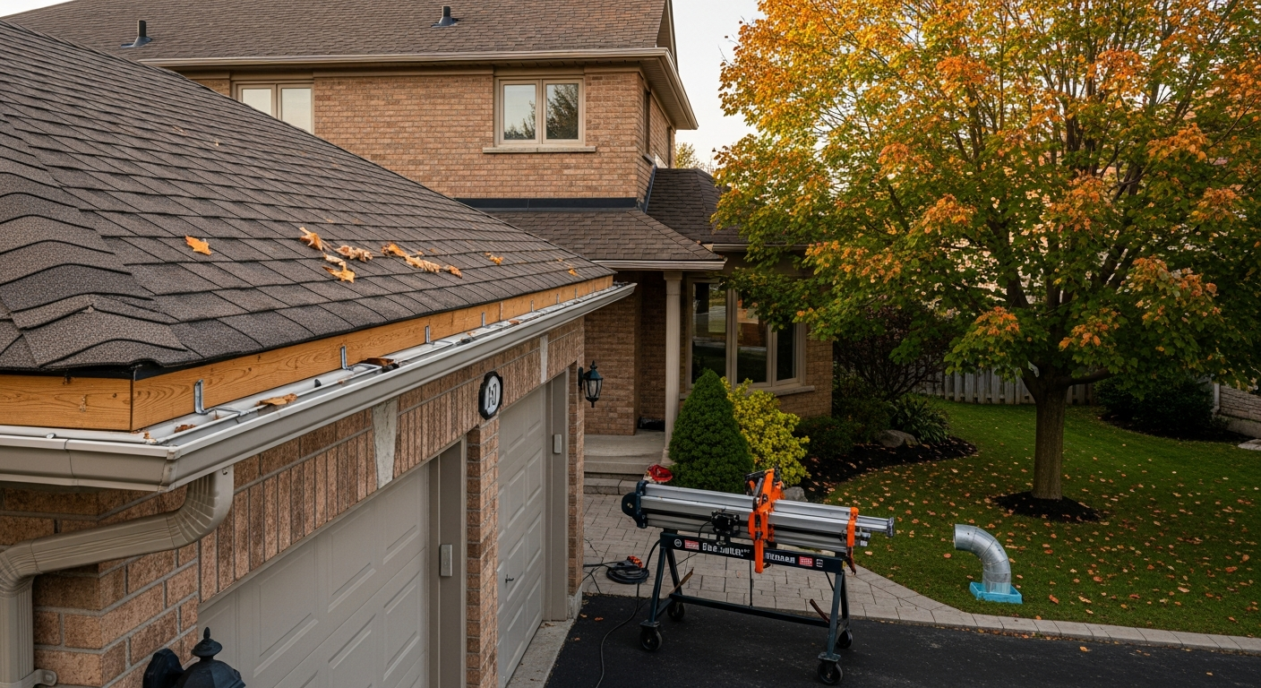 Ajax gutter installation portfolio sample — finished by licensed RenoHouse crew