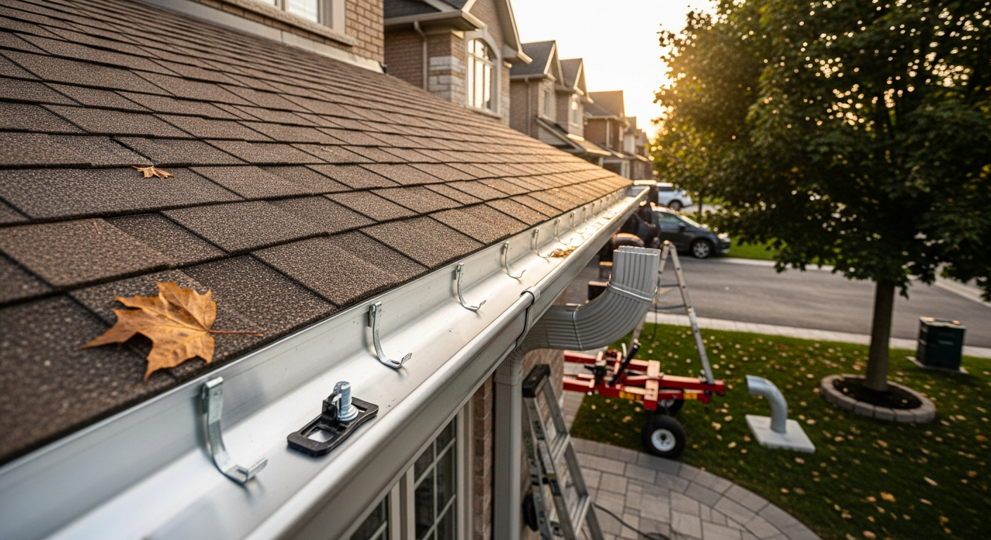 Professional gutter installation project completed by RenoHouse in East Gwillimbury — quality workmanship guaranteed