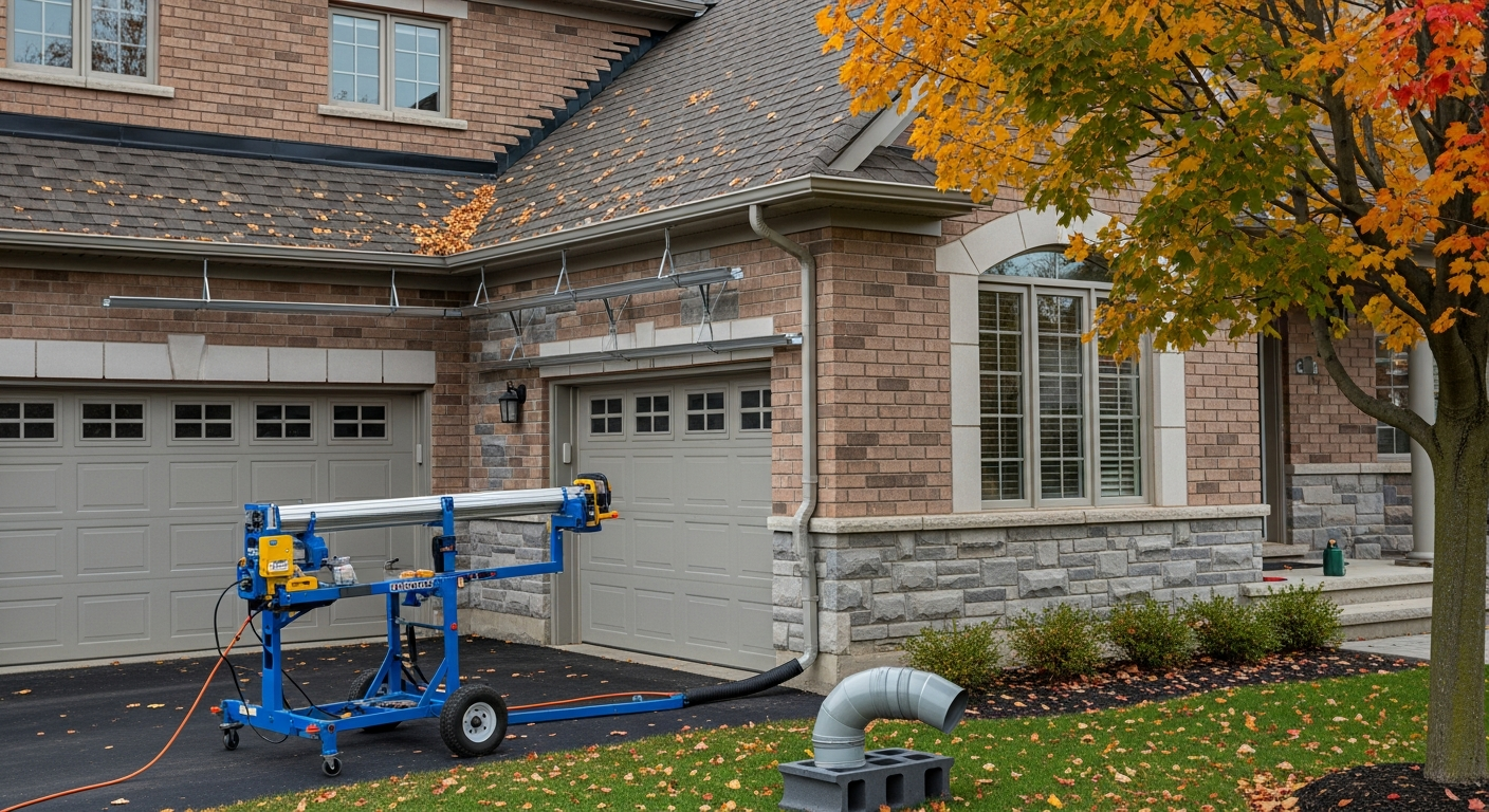 Gutter Installation portfolio close-up from a Stouffville renovation by RenoHouse