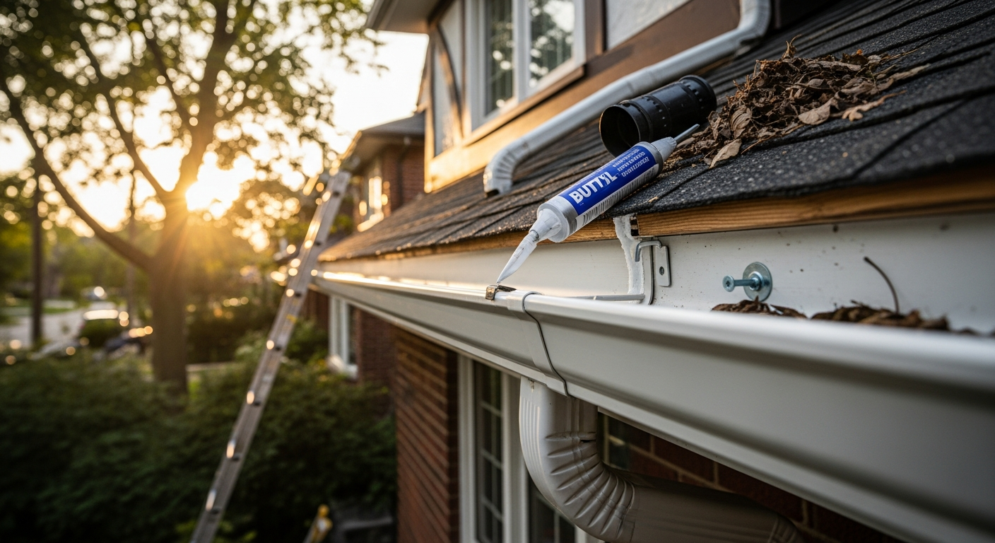 Final result of a gutter repair project at a Etobicoke residence
