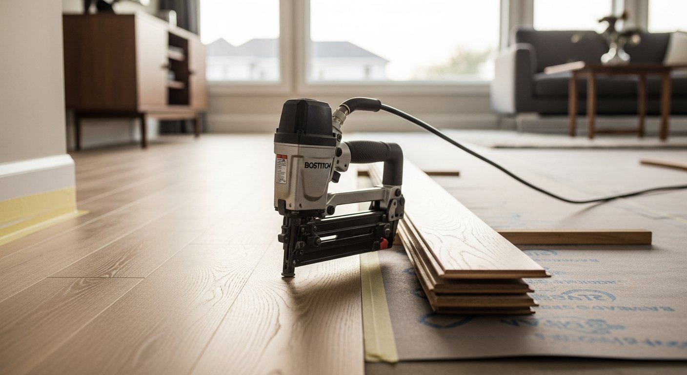 Recent Mississauga-area hardwood flooring installation project โ professional finish detail