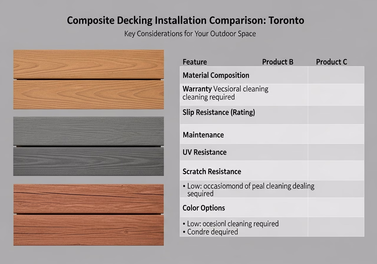 Composite Decking Installation Toronto brand and material comparison