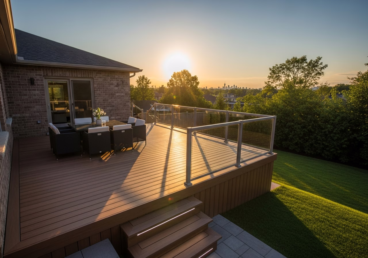 Completed Composite Decking Installation Toronto in Toronto/GTA home
