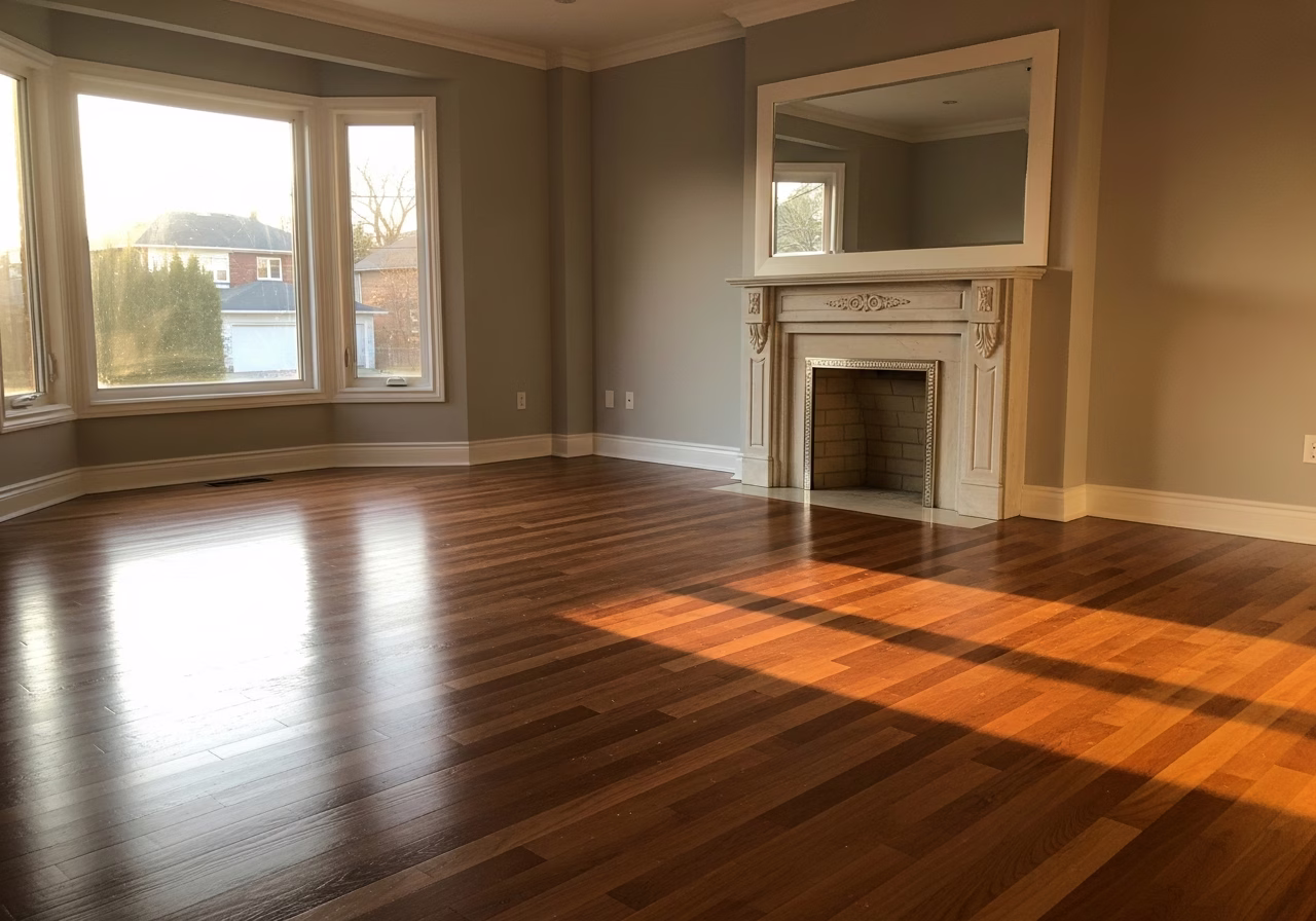 Completed Hardwood Floor Refinishing Roncesvalles in Toronto/GTA home