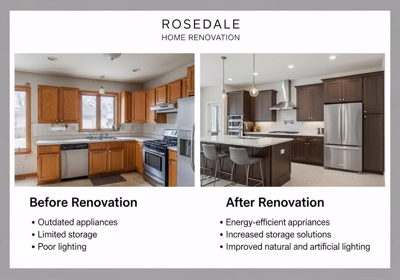 Rosedale Home Renovation brand and material comparison