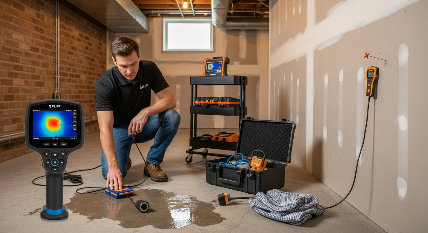 Hidden water leak detection using thermal imaging in a Toronto home