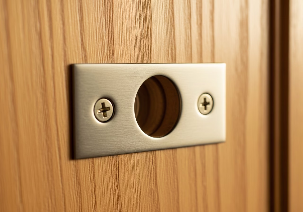 Close-up detail of professionally completed Doorknob Hole