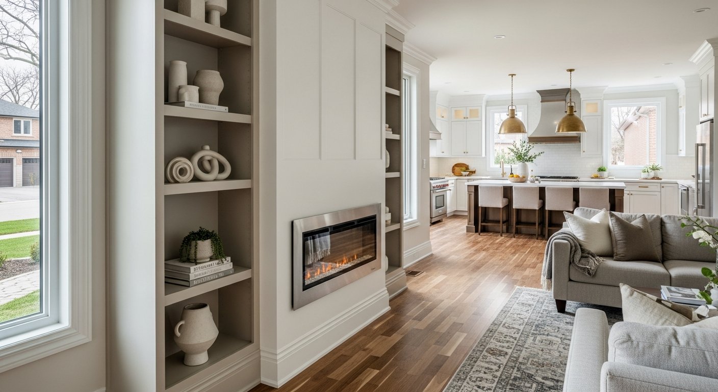 Close-up of professional home remodeling work delivered in Whitby